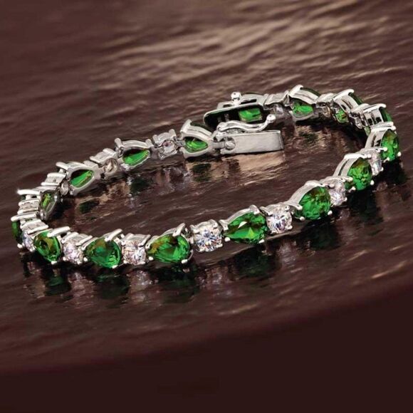 STAUER Sterling Silver Helenite Bracelet - Picture 1 of 5